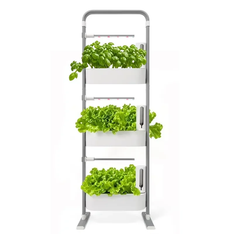 Smart Home Kitchen Garden Floor Desktop Vertical Planter Automatic Self Watering Hydroponics Eco-Friendly Aluminum Alloy
