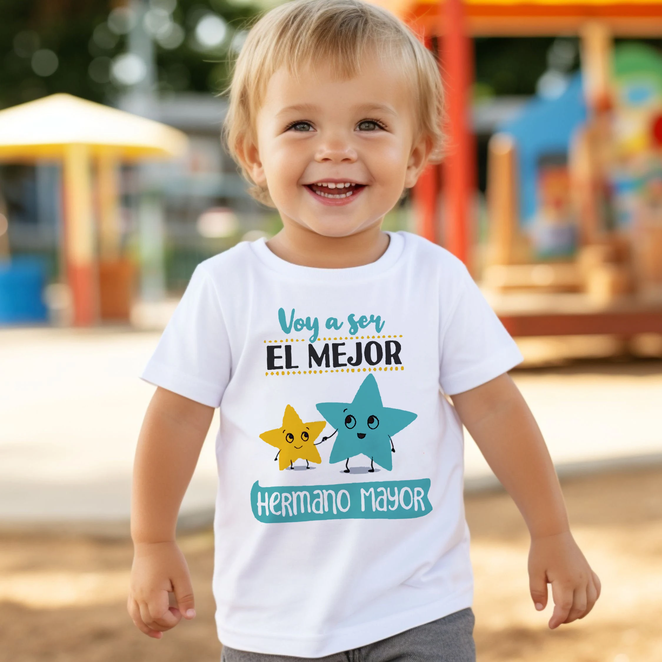 I Will Become The Best Brother Spanish Print Kids Shirt Pregnancy Announcement Boys T-shirt Tops Big Brother Short Sleeve Tee