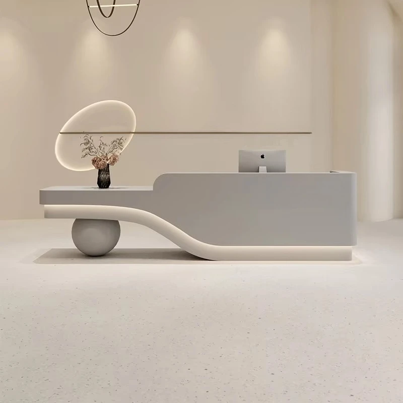 

For Beauty Salon & Dental Clinic Modern New Design Custom Wood Reception Desk