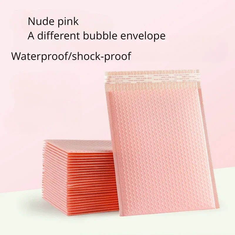 Bubble Mailer Quakeproof Pink Envelopes Padded Mailing Poly Mailer for Gift Packaging Self Seal Shipping Bag Padding Pink