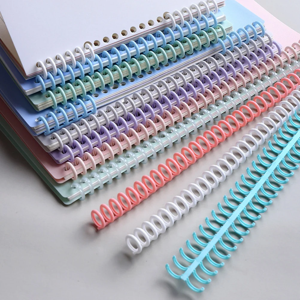 

10 Pcs Loose Leaf Rings Binding Office Plastic Spirals Clipping Notebooks Binder Diary Storage Use High Grade