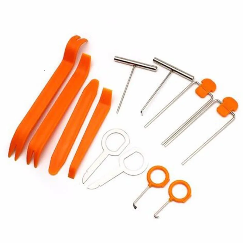 12PCS และ4PCS Car Audio Disassembly เครื่องมือพลาสติก Pry Bar แผงประตูถอด Pry ภายในคลิป Rocker crowbar