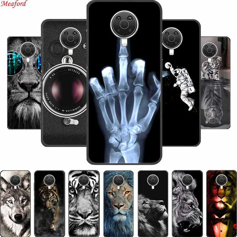 For Nokia G20 G10 Case Wolf Lion Black Silicon Soft Back Cover Case For Nokia G50 X20 X10 G10 G20 Phone Case Cover G 20 10 Funda