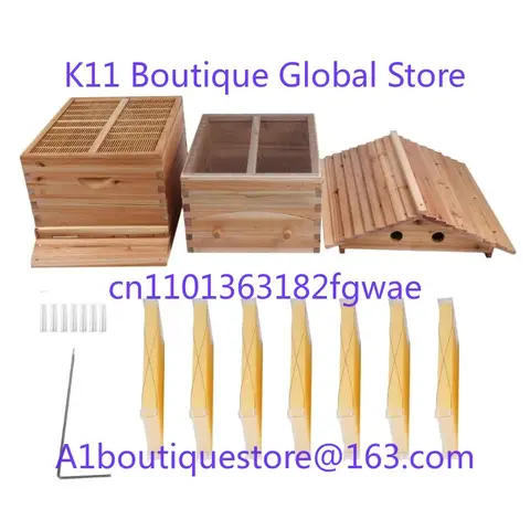 Offre spéciale, boîte de ruche d'abeilles en bois, ruche automatique à écoulement automatique pour miel