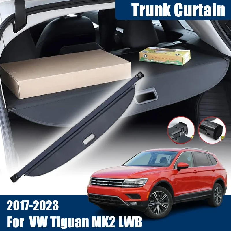 

Trunk Cover Curtain For Volkswagen VW Tiguan 2022 Accessories MK2 L LWB 2017-2023 Car Cargo Cover Luggage Partition Anti-peeping