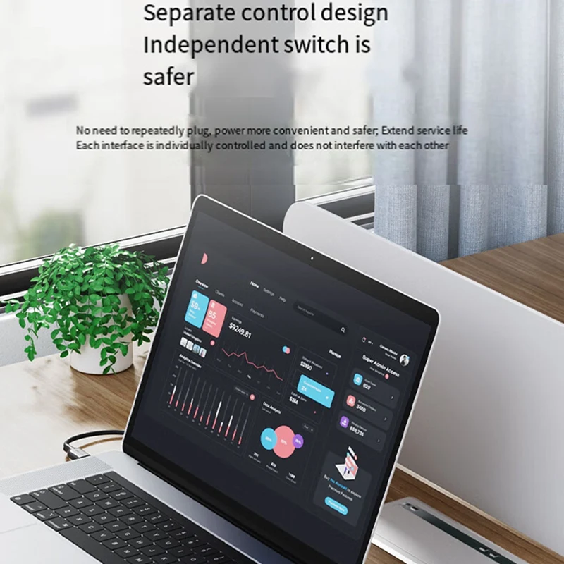 Neu – 9 In1USB C Hub mit Adapter USB C Hub Laden 10 Gbit/s Datenübertragung für Telefon/Laptop