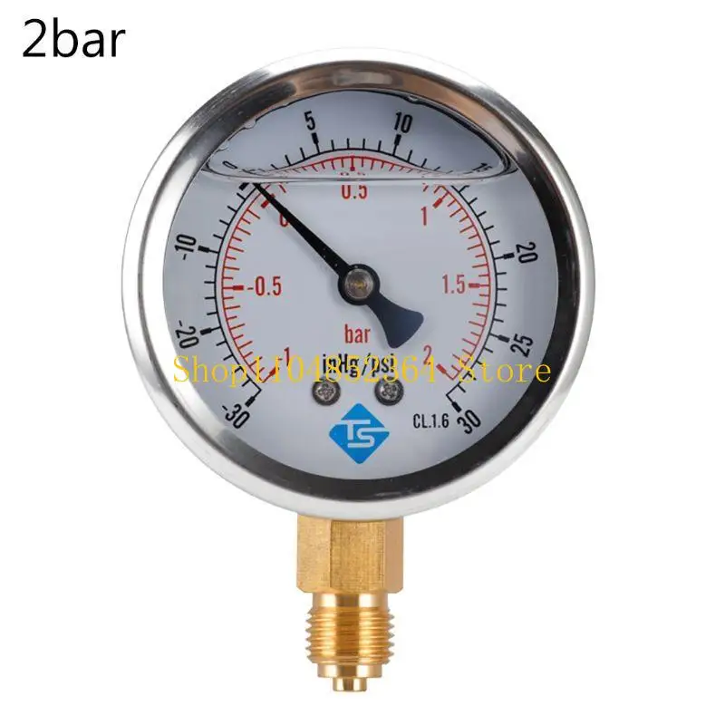 

652F 6 Types Dual Scale Liquid Filled Pressure Gauge with Brass Internals 1/4 BSP
