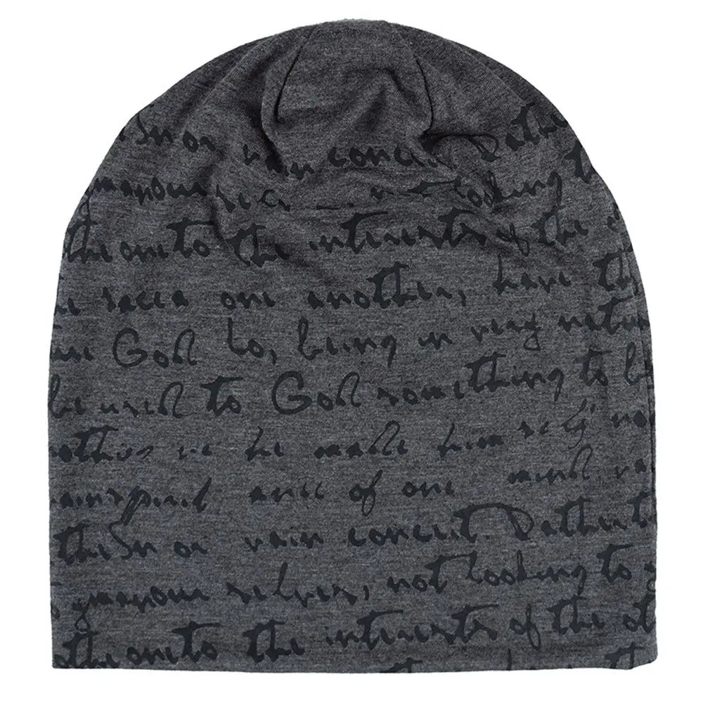Women's Goth Bonnet Knit Cap Head Wrap Hip Hop Beanies Men's Hat Nightcap