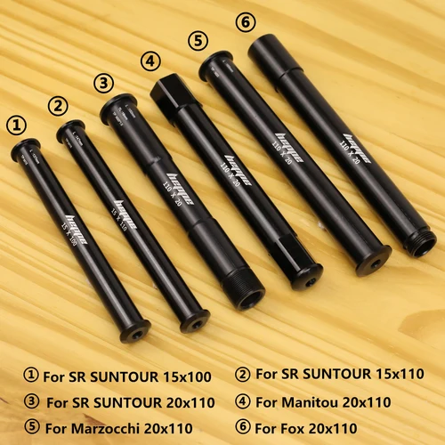 Imagen 2 del producto Eje pasante de bicicleta HEPPE, horquilla delantera, eje pasante 15x1 0/110 20x110 para SR SUNTOUR/FOX/MARZOCCHI/MANITOU, eje de cubo de rueda de bicicleta con horquilla delantera
