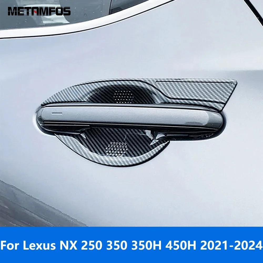 Side Door Handle Bowl Cover Trim For Lexus NX 250 350 350H 450H 2021 2022 2023 2024 Chrome Decoration Cap Sticker Accessories