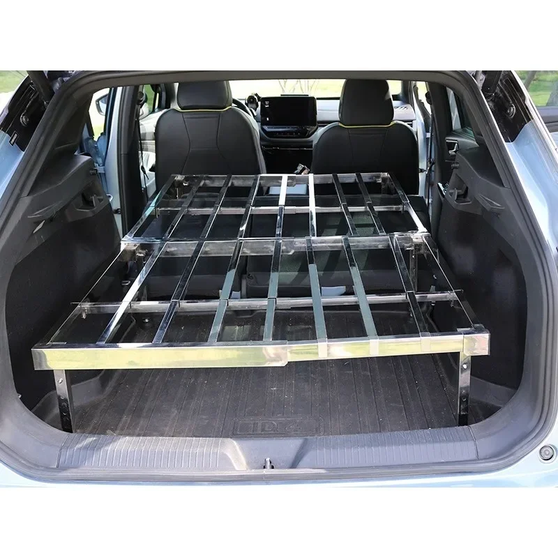 Stainless steel folding retractable travel bed Self-driving RV modified SUV model Universal model