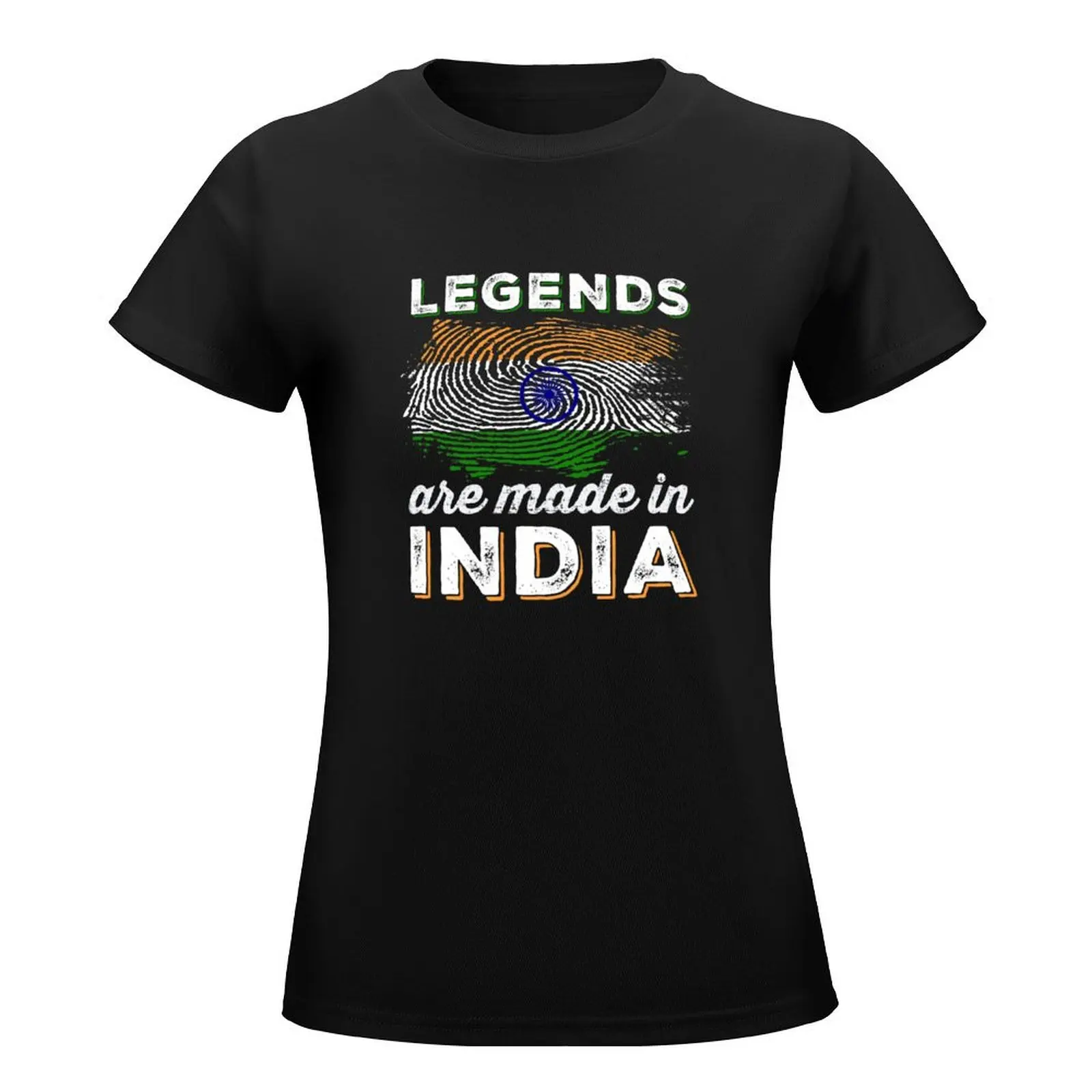 Legends are made in India T-Shirt plus size tops vintage clothes Female clothing white t-shirt dress for Women sexy