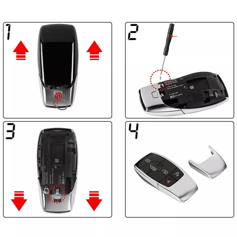 Dla Mercedes Benz W212 W211 W210 W213 W205 W202 W203 W204 W177 C63 E63 S63 dla AMG Logo obudowa pilota do kluczyka do samochodu przypadku metalu