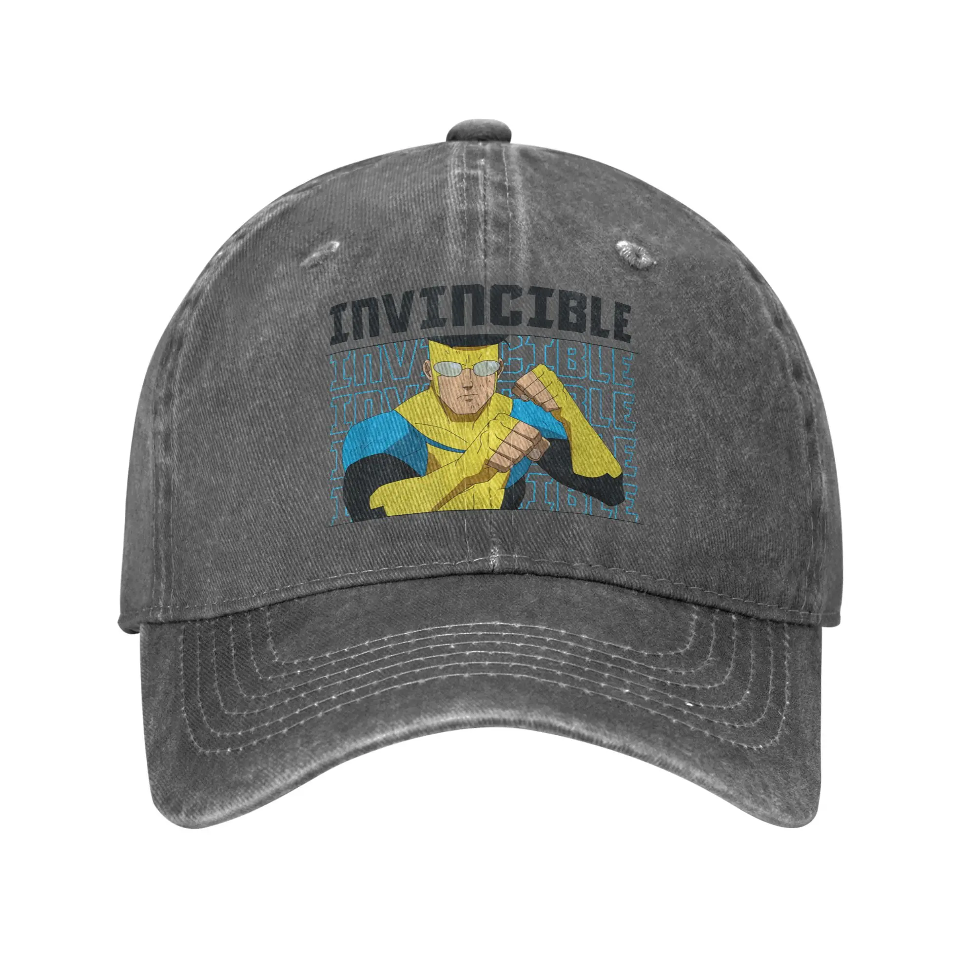 Fashion Invincible Mark Grayson Fighting Pose Baseball Cap Unisex Style Distressed Denim Snapback Hat Unstructured Soft Caps Hat