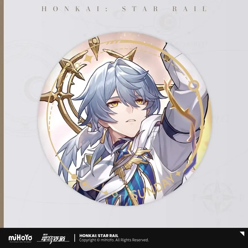 [ของแท้] เกม Honkai Star Rail คอสเพลย์วันอาทิตย์ Robin Tinplate ป้ายอะนิเมะการ์ตูน Tingyun Ruan Mei เข็มกลัดอุปกรณ์เสริม