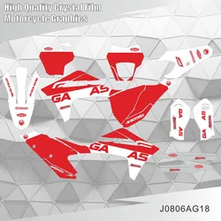 For GASGAS GAS GAS MC EX EC 125 250 300 350 450 2021 2022 2023 Full Graphics Decals Stickers Motorcycle Background Custom Number