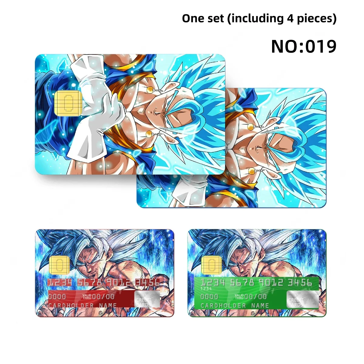 4Pcs/Set Pokemon Various Anime Bank Credit Cards Bus Pass Stickers Cool Decoration Waterproof Stickers Collection Toys Gifts