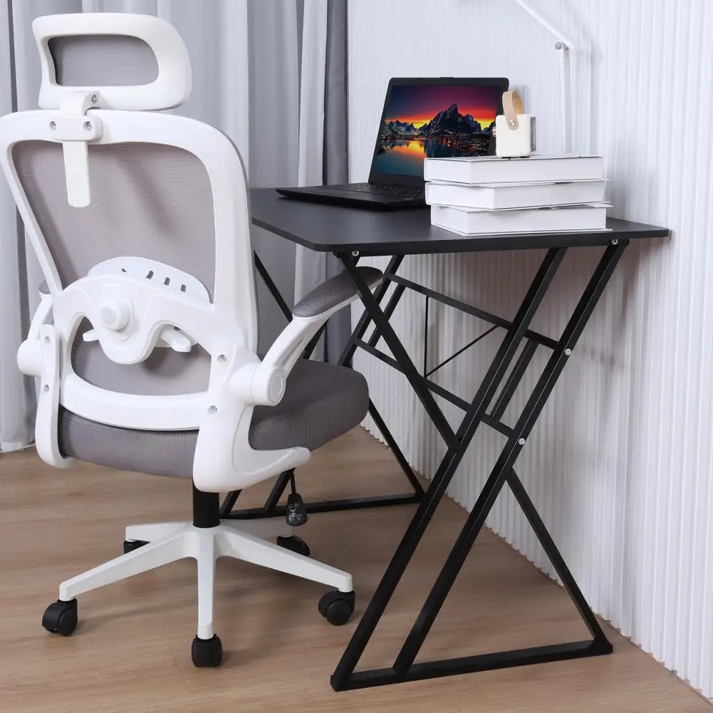 Gaming Desk Ergonomic Computer Game Table With Dual K-shaped Steel Legs Sturdy PC Workstation Desk With Cable Holes For Home