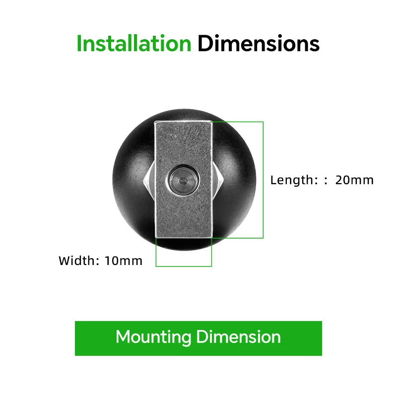 FANAUE 25/20/17mm Track Ball Mount，Track Ball with T-Bolt Attachment with M6*1 T-Bolt Attachment Compatible with Ram Mount