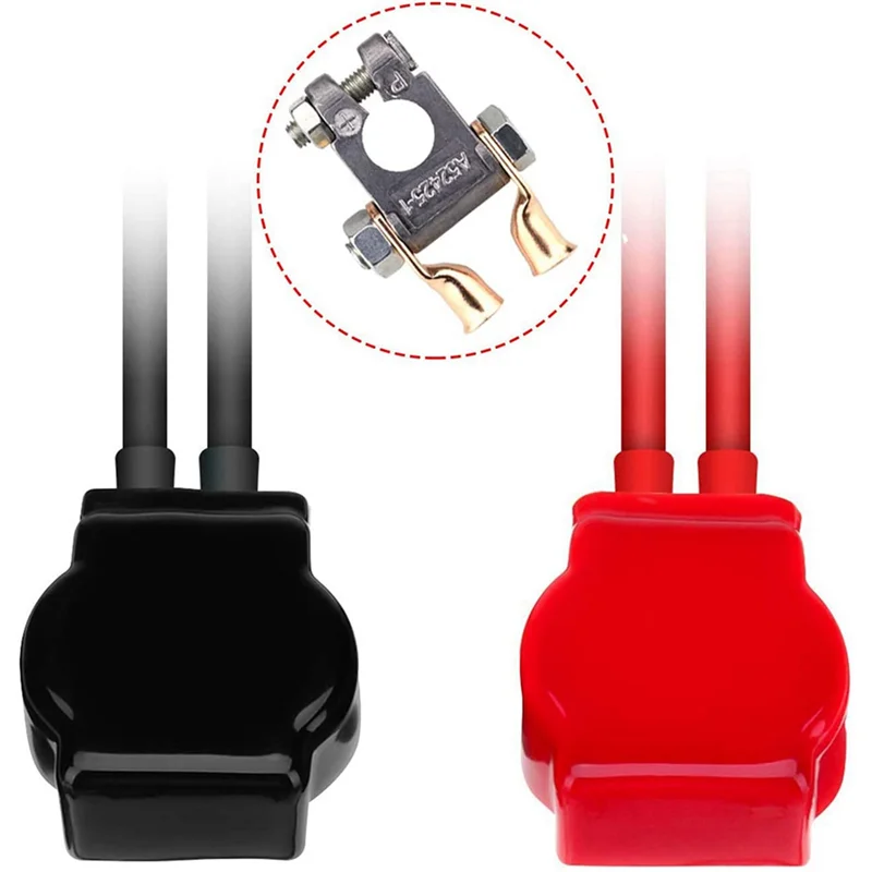 

A04E-For Marine Car Boat RV Vehicles Military Spec Battery Terminal And Cover W/2 Gauge 3/8Inch Lugs 254425-1/2