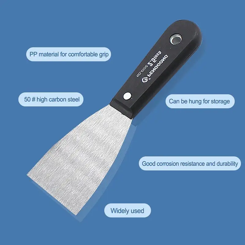 

4/7PCS Carbon Steel Putty Knives Set Flex Drywall Knife Paint Scraper Kit 7 Sizes Soft Grip Handle Canvas Storage Bag Included