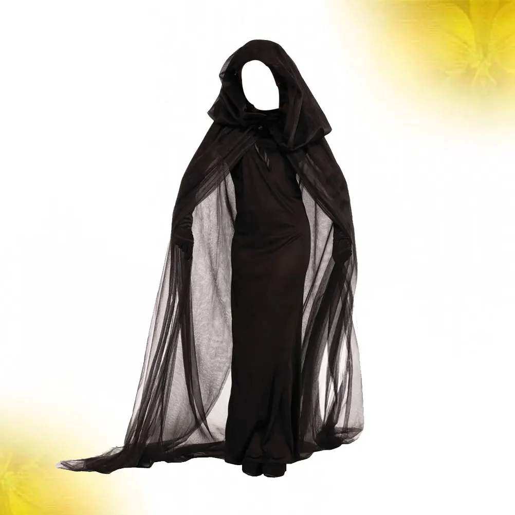 

Witch Robe Vampire Suit Wicked Ghost Wizard Costume Women Halloween Adult Costumes Cosplay Dress Wing Miss