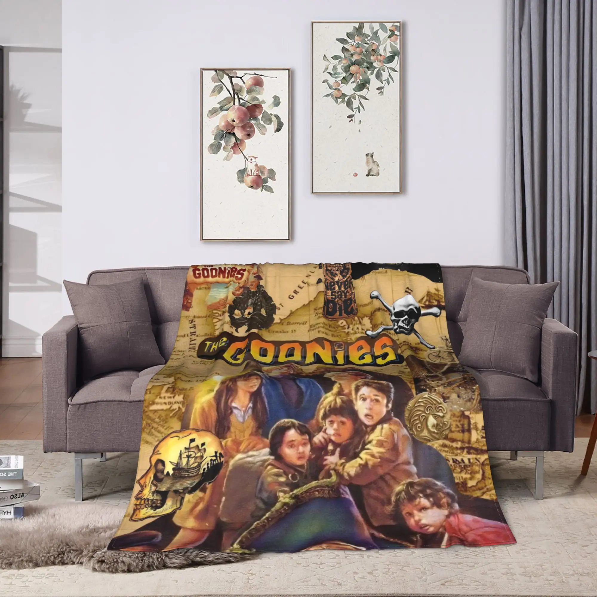 Warm Blanket Travel The Goonies Never Say Die  Throw Blanket  Flannel Bedspread For Couch Bed Print Sofa Bed Cover