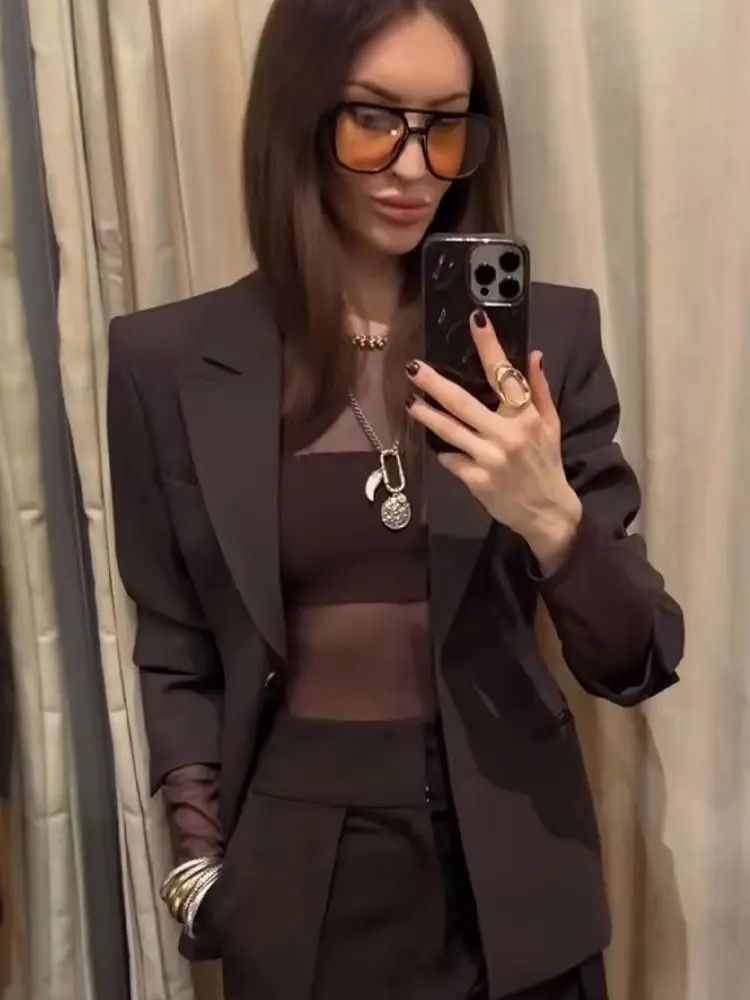 

Женский комбинезон HH 2026: Новинка лета, модный, с круглым вырезом, из тюля и пэчворка, однотонный, элегантный, сексуальный, с длинным рукавом, повседневный