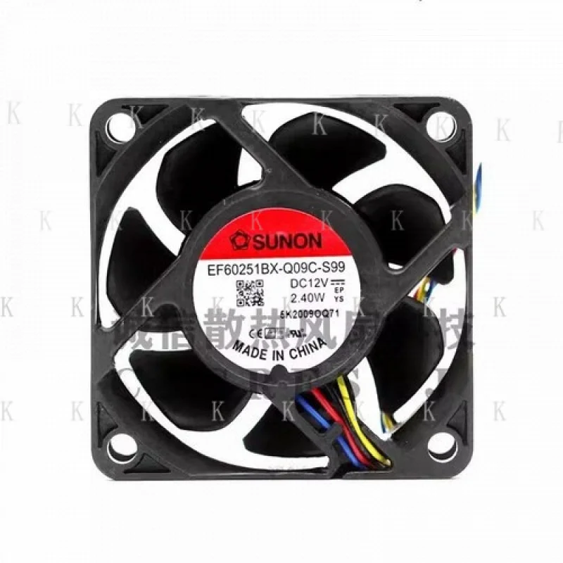 

C FOR SUNON EF60251BX-Q09C-S99 DC12V 2.04W 60 * 60 * 25MM 4-wire PWM cooling fan