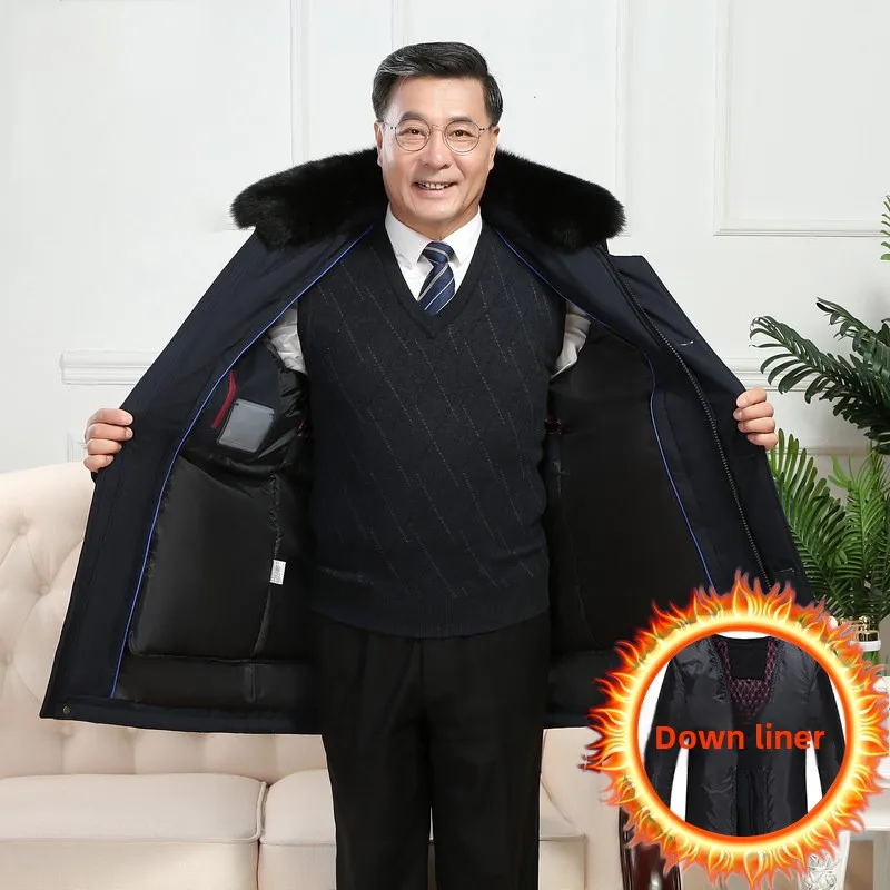 Aliexpress Men's Down Coat And Parkas Windbreaker Puffer Jacket Overcoat Winter Padding Man White Goose Down Jacket Removable Liner HXY1273 - Aliexpress Deal