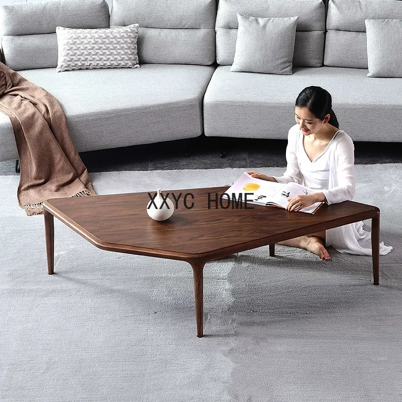 

Nordic Wood Simple Living Room Coffee Table Irregular Sedentary Desk Vside Table Modern Meubles De Entrance Hall Furniture