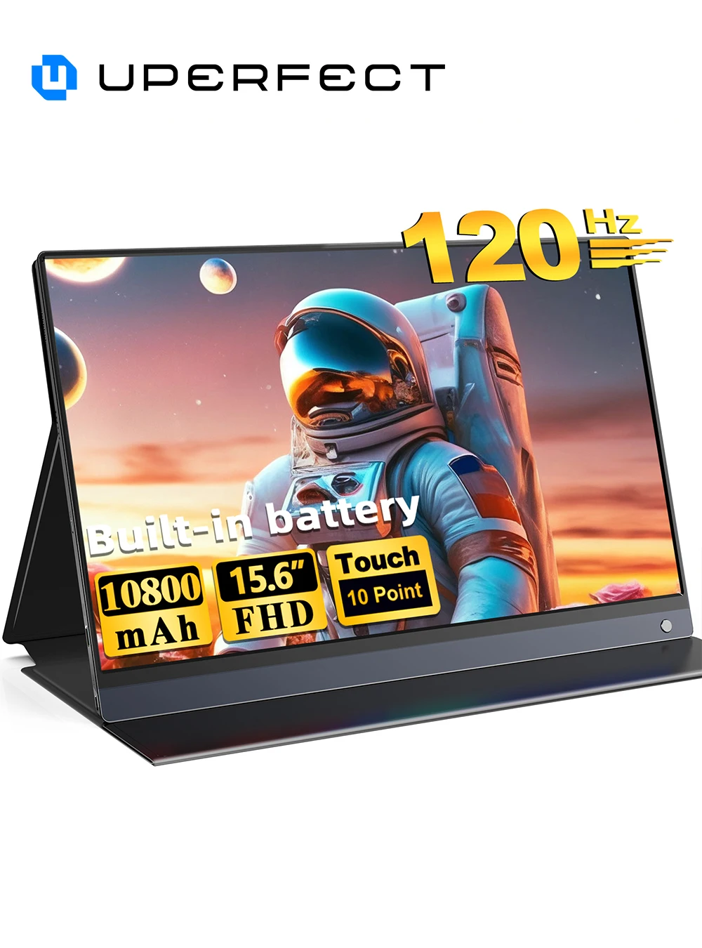 UPERFECT USteam G16 120Hz Steam Deck Touchscreen Gaming Display 15.6" Portable Monitor 1080P HDR IPS Bulit in 10800mAh Battery