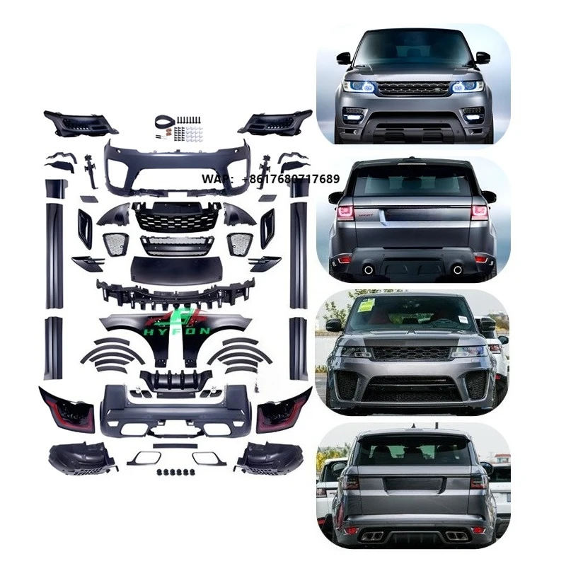 For Range Rover Sport 2014-2017 Upgrade 2022 SVR Style Body Kit LED Headlights High Quality Lossless Installation Plug and Play