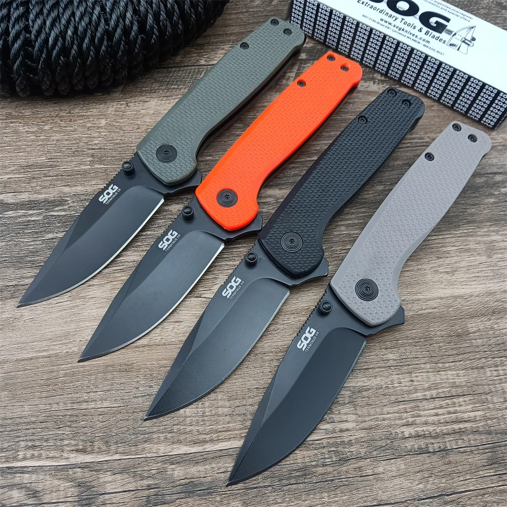 Tactical Hunting Folding Knife D2 Blade Nylon Fiber Handle Utility EDC Outdoor Tools Camping Survival Knife Fruit Knife