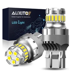 Auxito-昼間のランニングランプ、駐車場の位置ライト、LED電球、白、drl、t20、7443、w21、5w、7440、w21w、6500k、2個