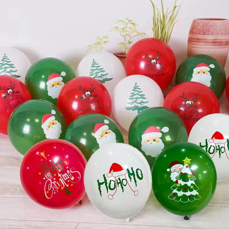 20/50PCS Frohe Weihnachten Ballon Santa Schneemann EIK Festival Versorgung Weihnachten Neue Jahr Szene Indoor Outdoor Weihnachten Party Dekoration