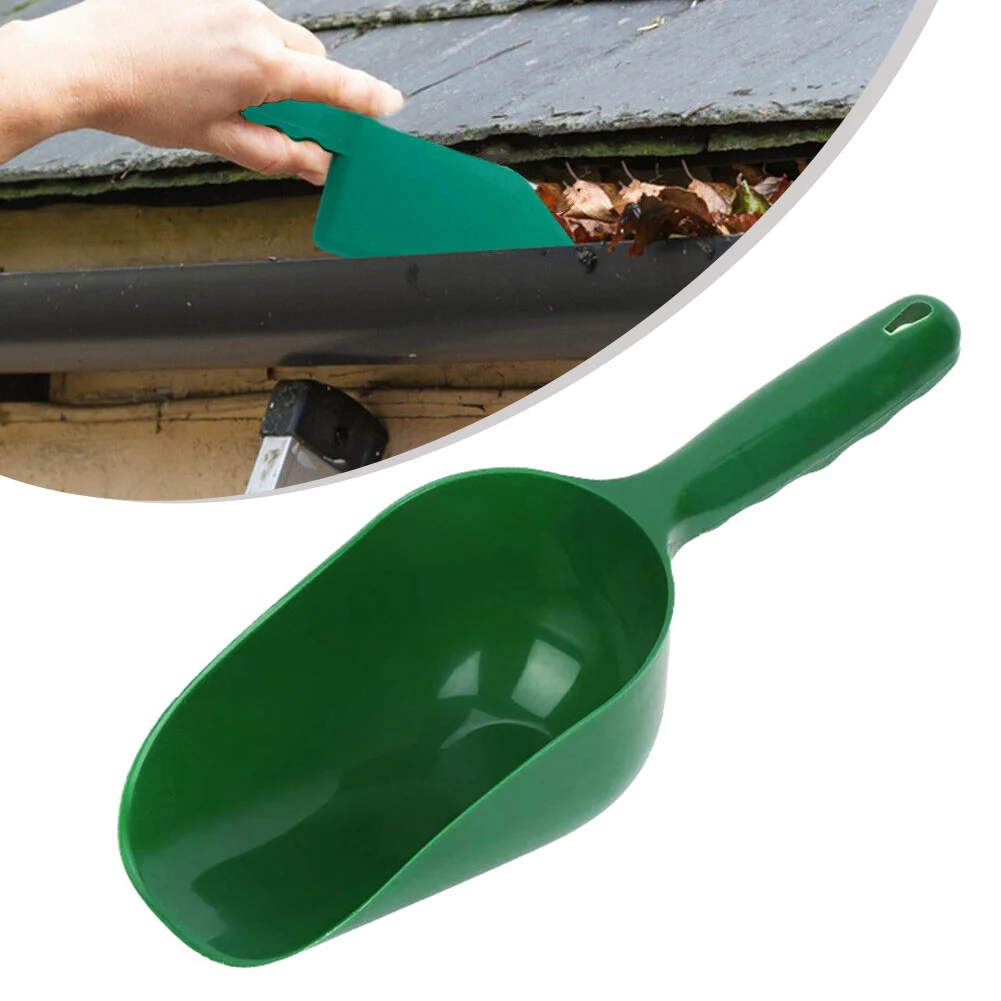 1 Pc Plastic Green Gutter Getter Scoop Cleaning Roof Tool Roof Gutter Shovel Garden Leaf Cleaning Spoon Eaves Shovel