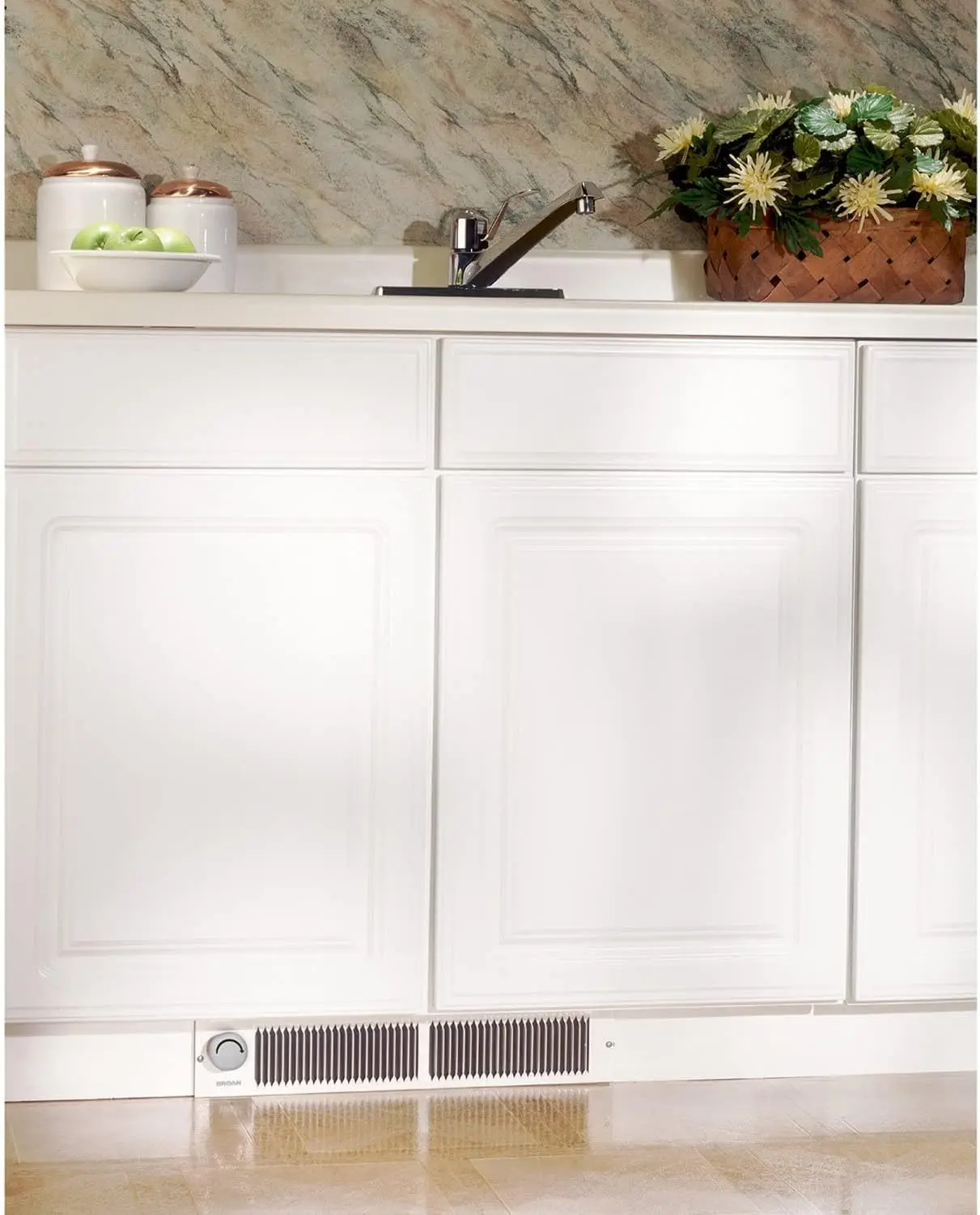 - 114 Kickspace Fan-Forced Wall Heater Without Built-in Thermostat, White