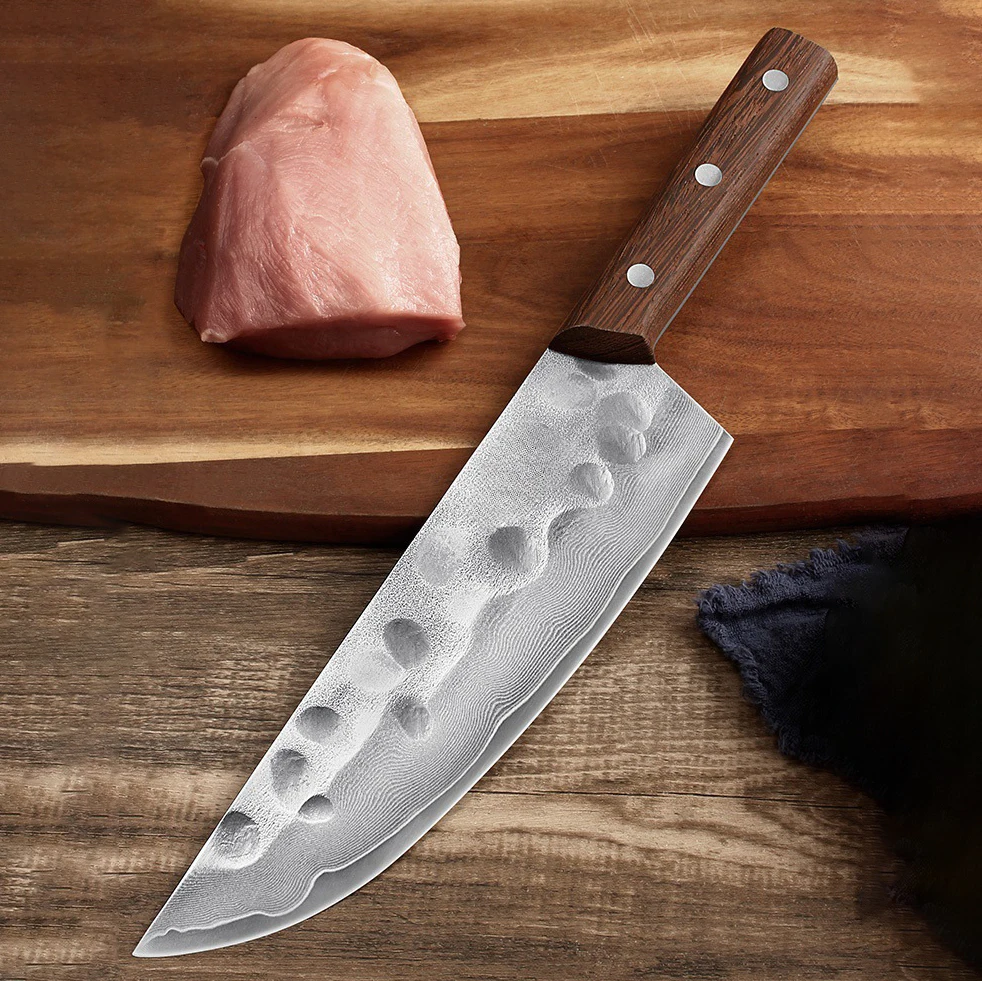 

8 Inch Cleaver Knife Wood Handle 67 Layer Damascus Steel 10Cr15MoV Blade Sharp Chef Slicing Handmade Kitchen Knife Cooking Tools