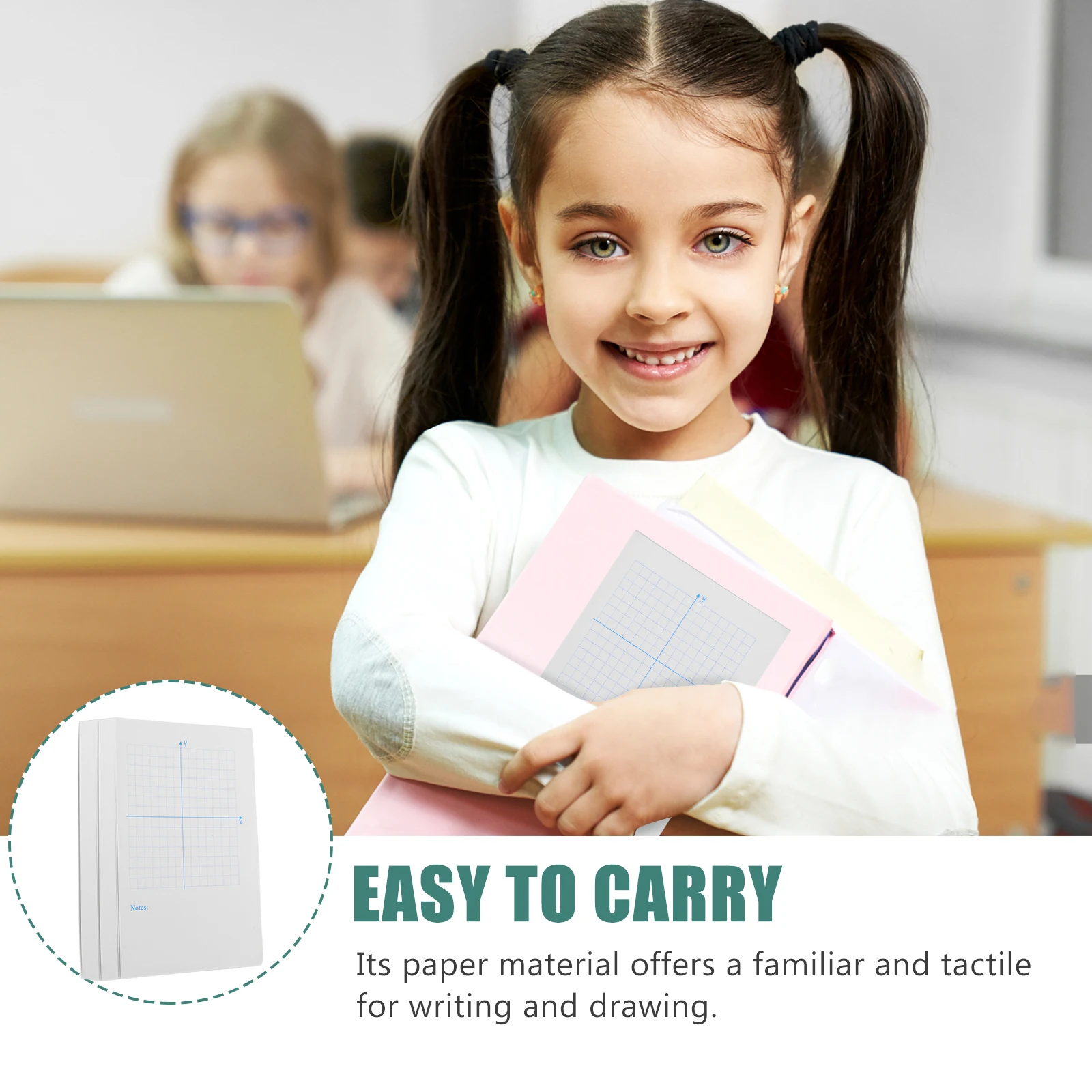 

2 Books Graph Paper Math Drawing Sheets Xy Graphing Notebook For Math Homework Lightweight Portable Graphing Papers