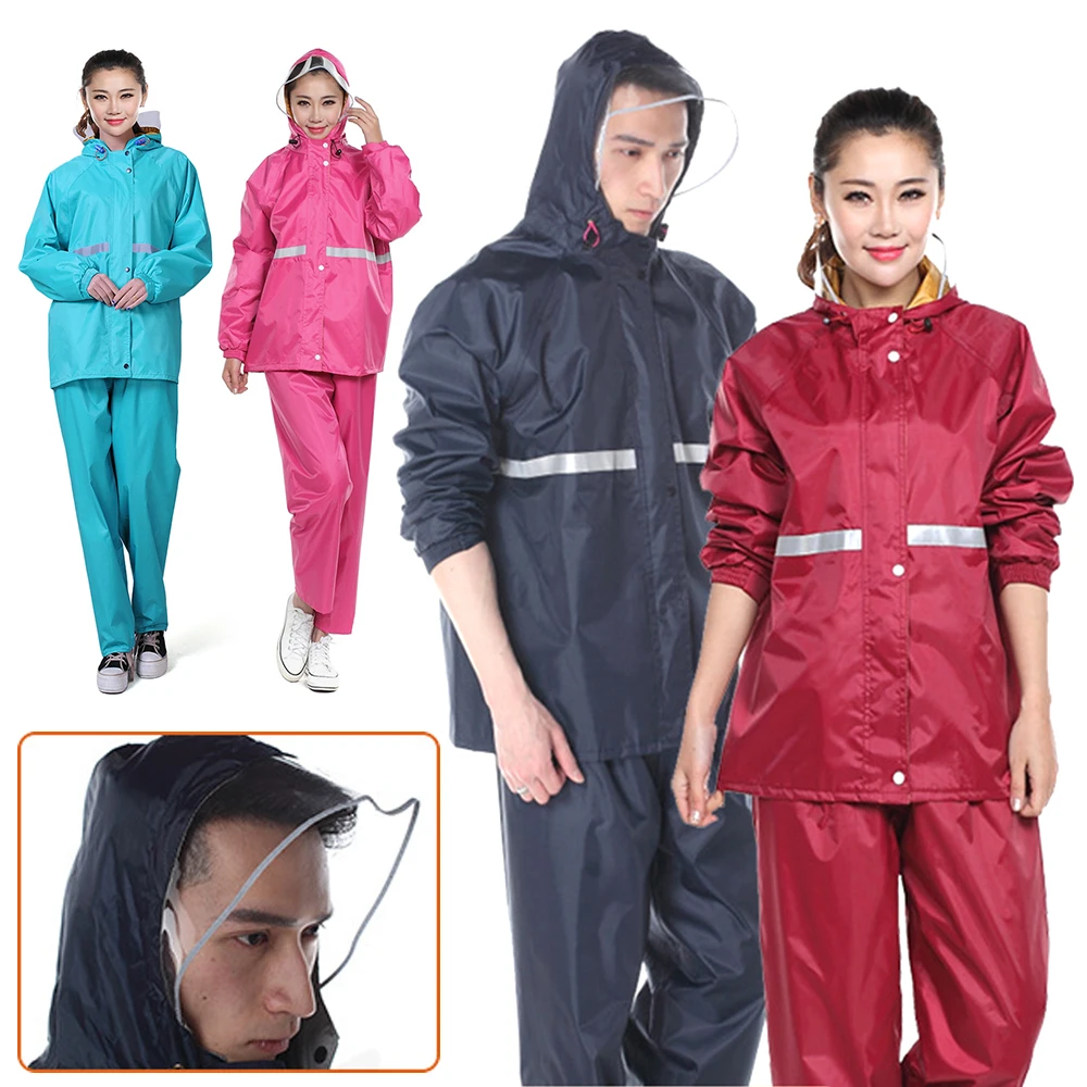 Rainstorm Prevention Raincoat Rainpants Suit Full Body Rainproof Thickening Split Raincoat Takeaway Riding Riding Electric Bike