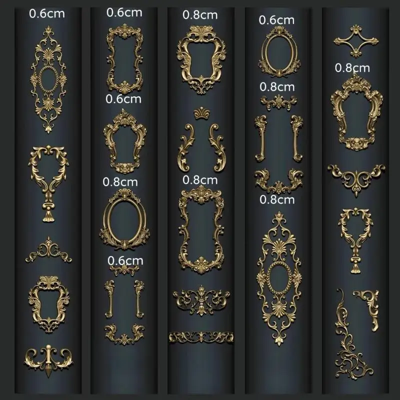3D Silicone Nail Art Mold European Style Retro Patterns Lace Design Decoration DIY Transparent Manicure Template