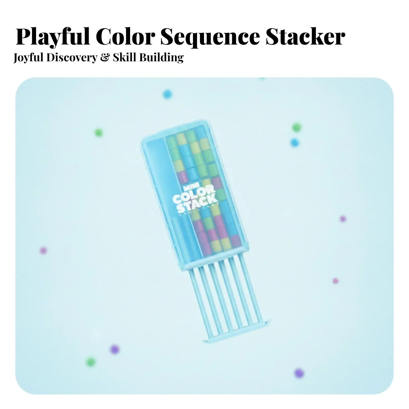 Color Matching Stacking Puzzle | Compact Travel Design, Screen Brain Teaser, Color Match Challenge Game, for Tabletop