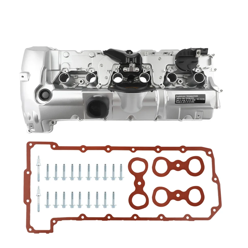 11127552281 Aluminum Valve Cover with Gasket for BMW E70 E82 E90 E91 328i 528i 128i X3 X5 Z4 N52 3.0L