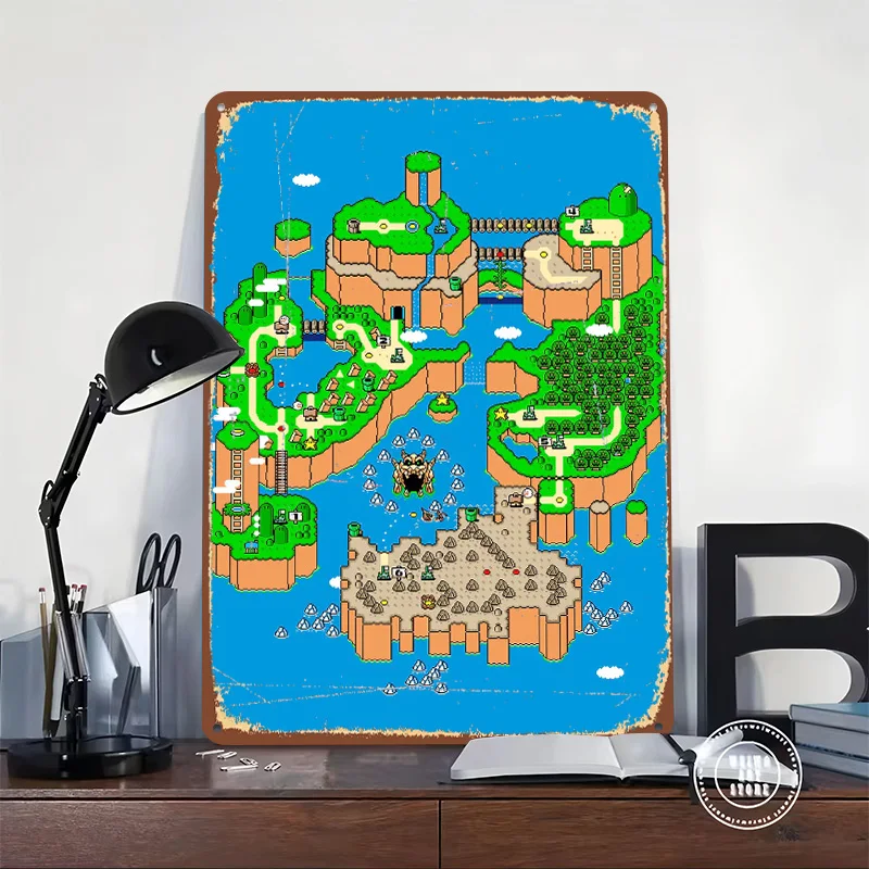 Dinosaur Land Metal Poster Customized Wall Art Retro Vintage Tinplate Signs for Man Cave Bathroom Decor Gaming Decoration Room