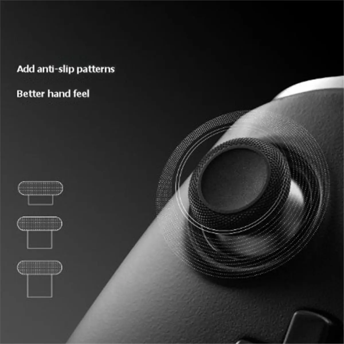 【Gaming Accessories】 6 in 1 Thumbstick Kit with 3 Heights Option for KK3 Max / KingKong 2 Pro Replacement Black