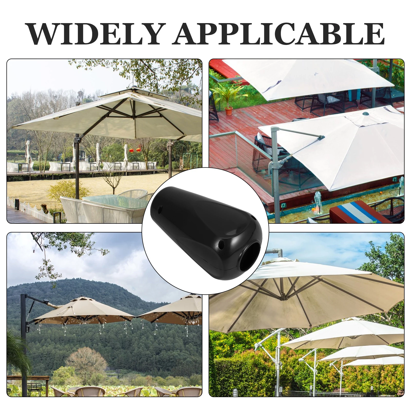 

Umbrella Disk Swing Outdoor Replacement Parts Black Patio Durable Reusable Easy Install Strong Winds UV Protection