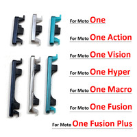 For Motorola Moto One Action Vision Hyper Macro Fusion Plus Power Button + Volume Side Button Key Replacement Parts
