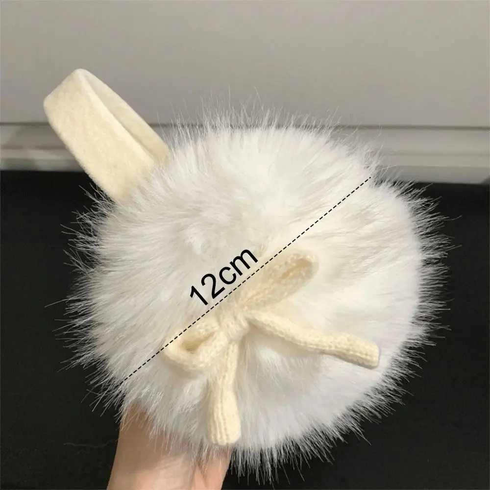الشتاء الدافئة لينة غطاء للأذنين سميكة سدادات حماية الأذن الأذن أدفأ التجمد Bowknot فو الفراء الأذن يفشل للنساء الرجال في الهواء الطلق #6