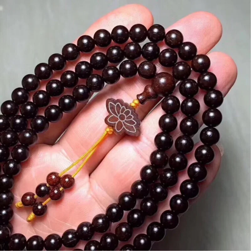 Authentic Indian - bracelet small-leaf rosewood inlaid with silver thread and a cloud pendant